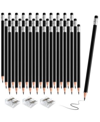 Pencils Eraser Pre-sharpened HB Writing Drawing School Supplies 36 sticks
