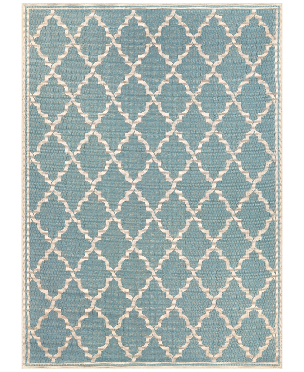Couristan Monaco Ocean Port 8'6in x 13' Indoor/Outdoor Area Rug - Turquoise-Sand