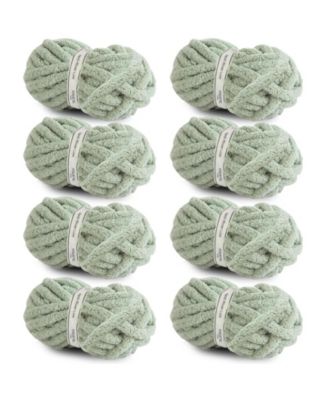 Chunky Chenille Yarn Crocheting Knitting Blanket 8 Pack