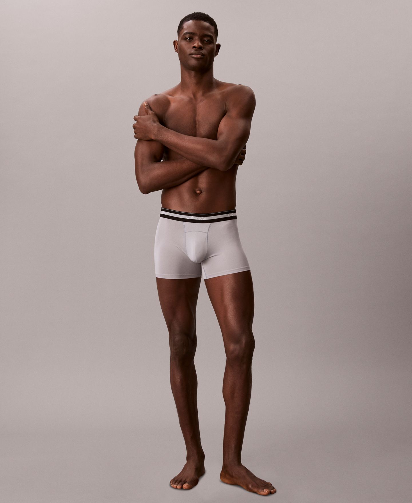 Бельё Active для мужчин, сетка, 3 шт. — Calvin Klein, цвет: Серый / Синий — фото 2