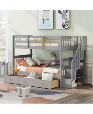 Twin Bunk Bed w/ 3 Drawers