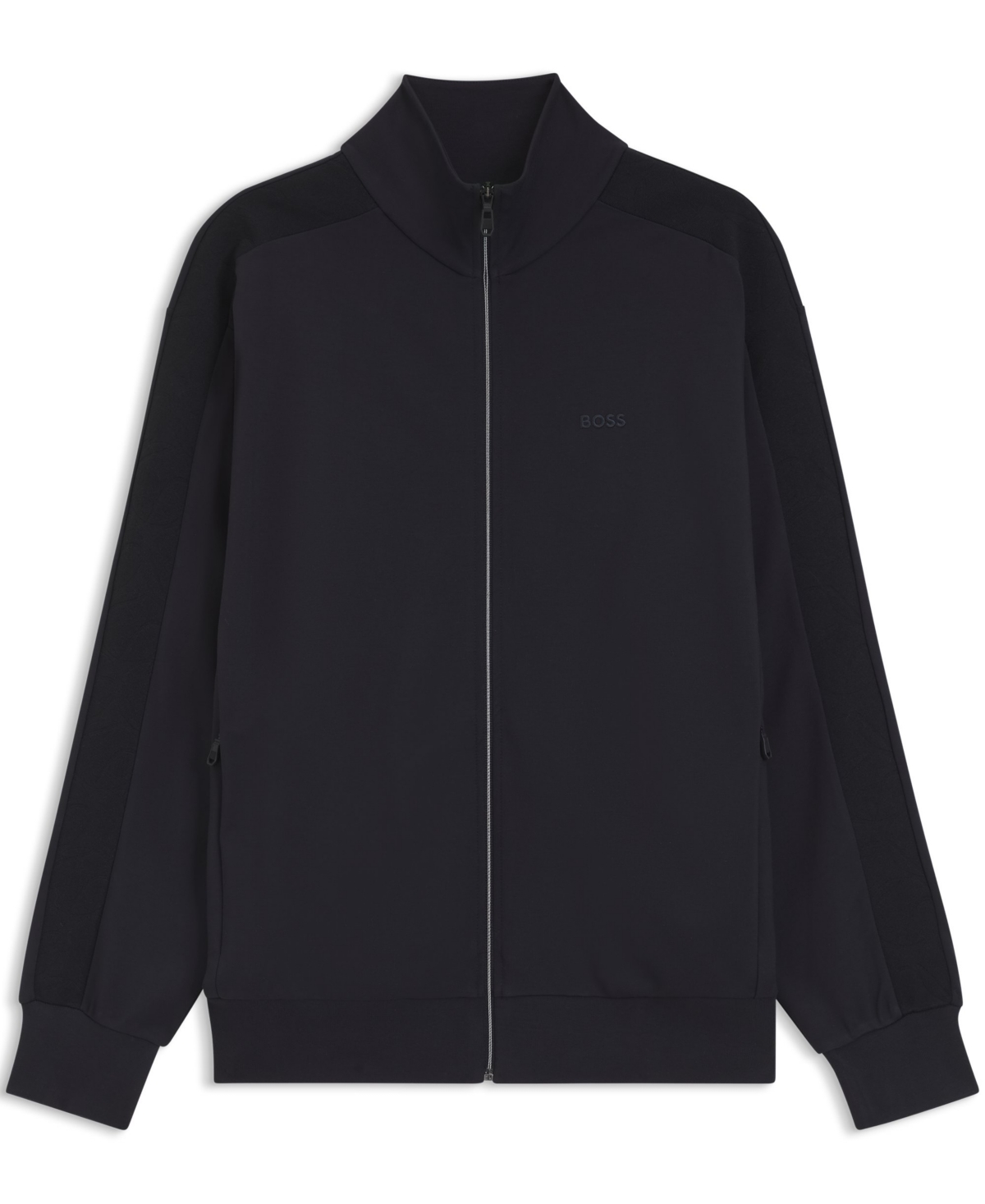 Boss by Hugo Men's Regular-Fit Tonal Jacquard Tape Sweatshirt