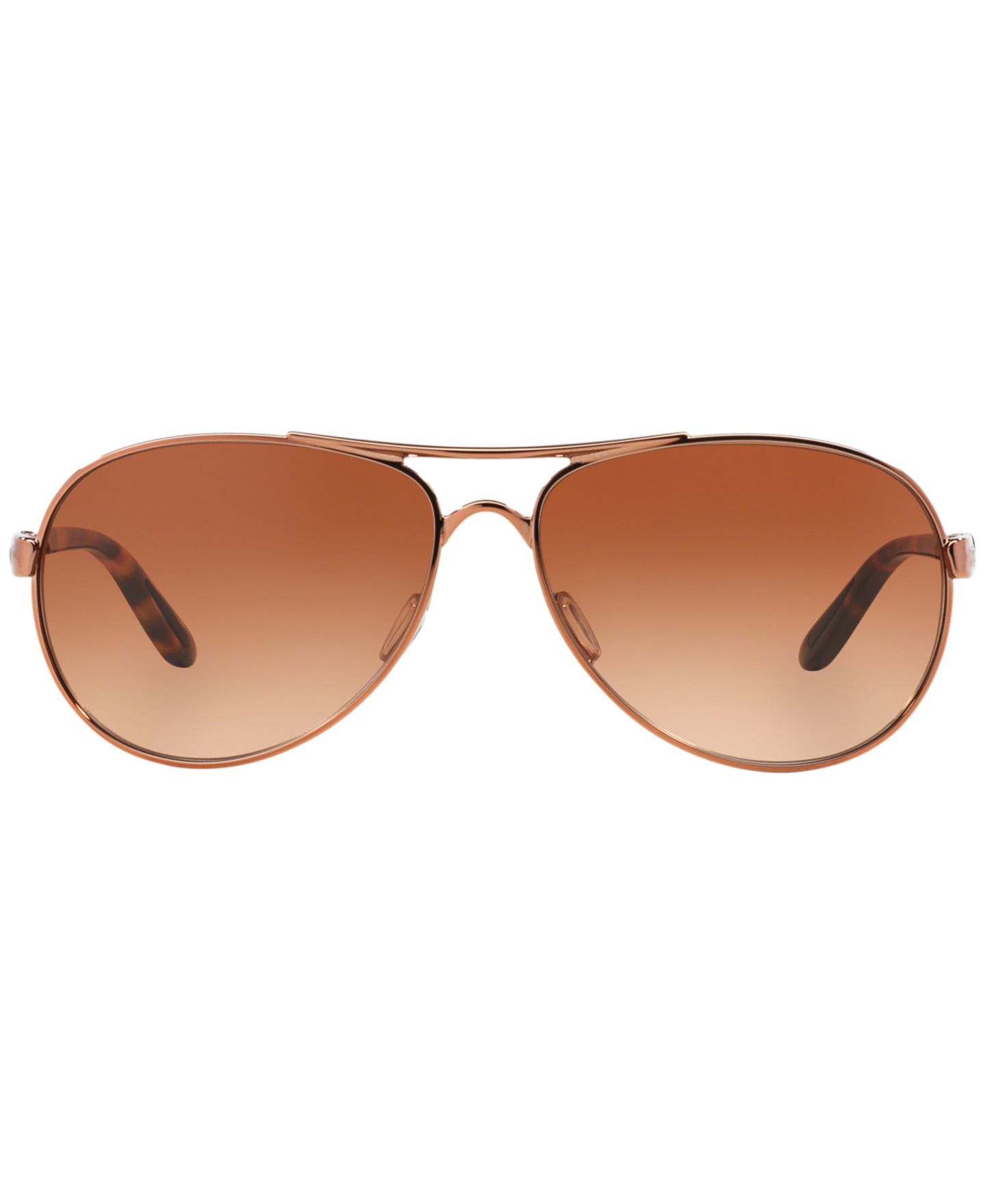 Женские солнцезащитные очки Oakley Feedback Sunglasses, OO4079, цвет: Розовый золотой / Коричневый градиентный — фото 2