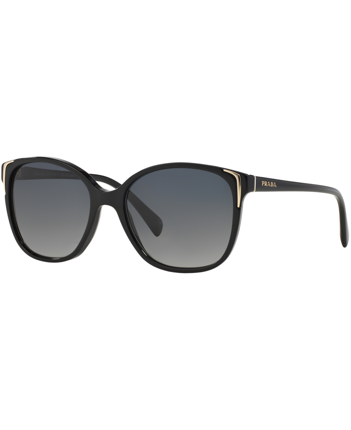 Prada Women's Polarized Sunglasses, Pr 01os In Black,grey