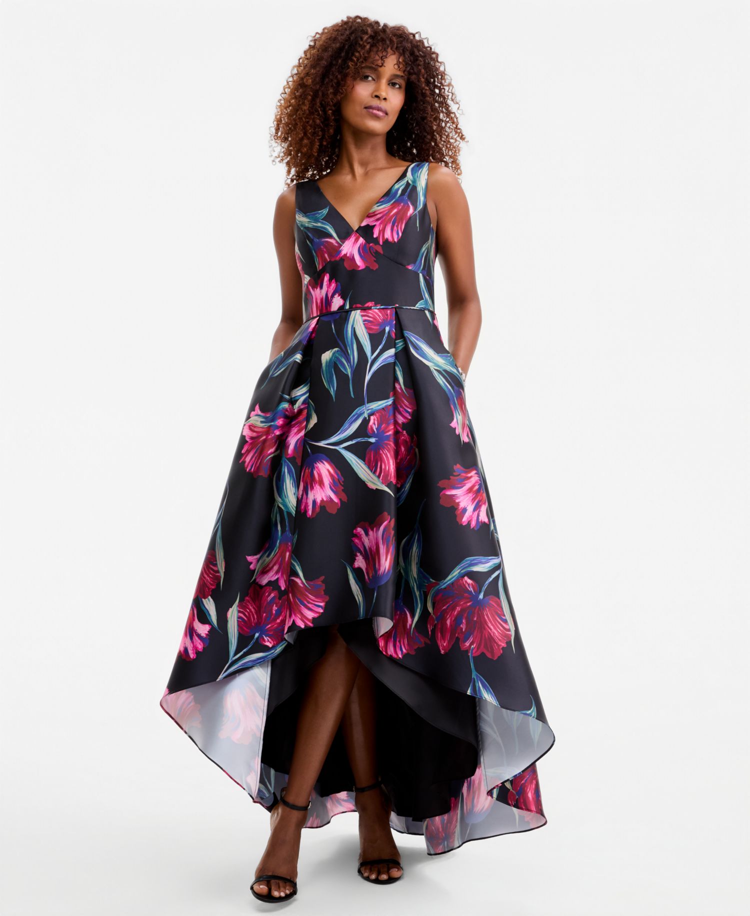 Women's Printed Sleeveless Midi Dress