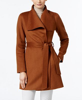 T Tahari Ella Wool-Blend Wrap Coat - Coats - Women - Macy's