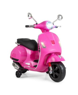 Kids 12V Battery Motorcycle with Training Wheels, Music and LED Lights