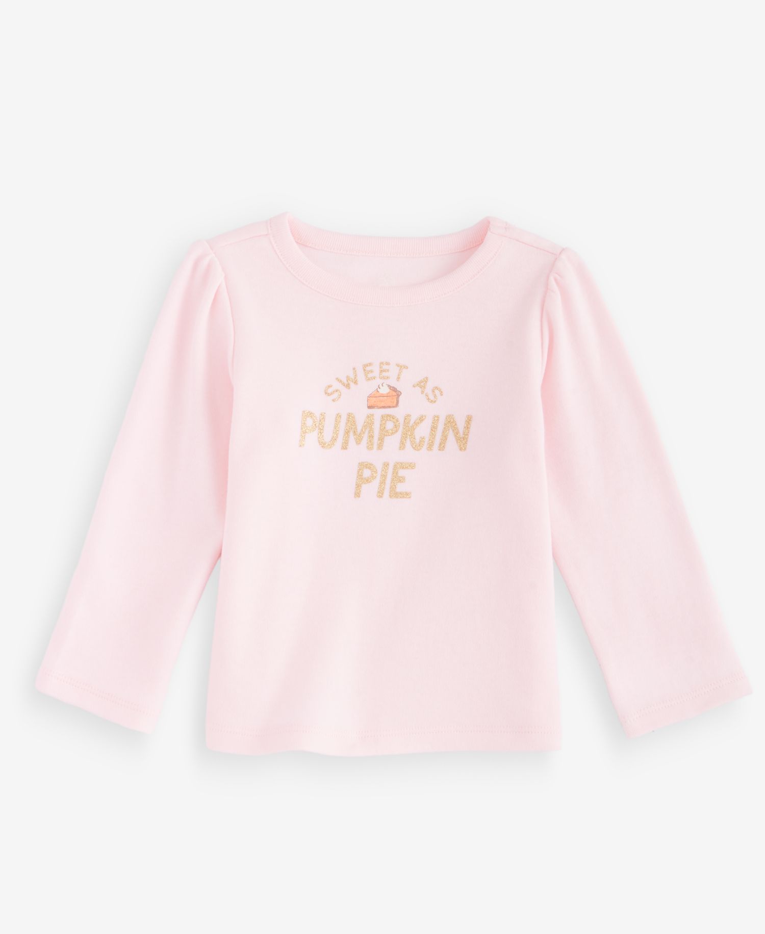 Baby Girls' 3M-24M Mix & Match Long-Sleeve Pumpkin Pie T-Shirt