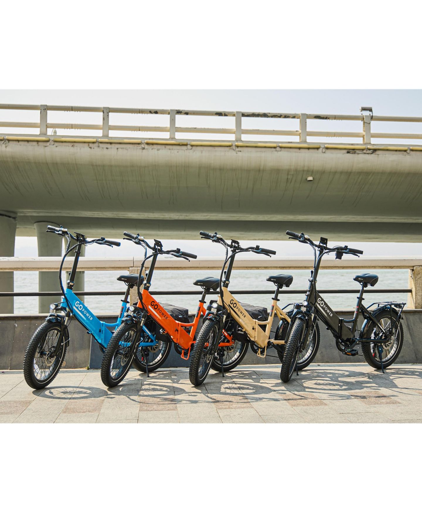GoPowerBike GoPlus Folding Electric Bike 20" Fat Tire eBike 500W Motor, 20mph Top Speed 45+ Mile Range Removable Battery Class 1 and 2, цвет: Синий — фото 6