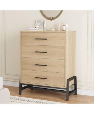 4-Drawer Dresser for Bedroom Tall Freestanding Wooden Storage Chest