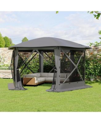 13FT Pop Up Gazebo Tent with 6 Removable Wind Panels for Outdoor Events, Camping, Patio, Backyard