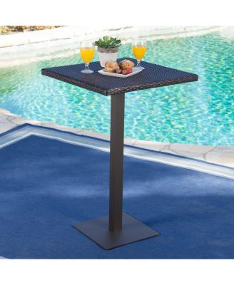 26" Square Rattan Bar Table