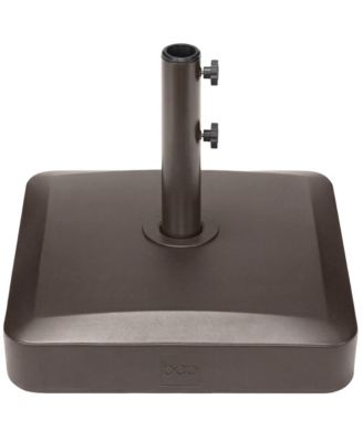 Fillable Plastic Patio Umbrella Base Stand, Pole Holder w/ Adjustment Knob, Asscher Design