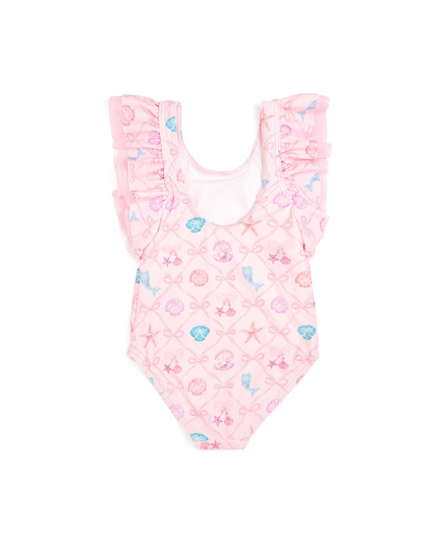 Baby Girls Mermaid Trellis Bathing Suit