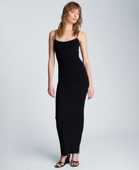 Женское платье Kenneth Cole Scoop Neck Cami Sweater Dress, цвет: Чёрный