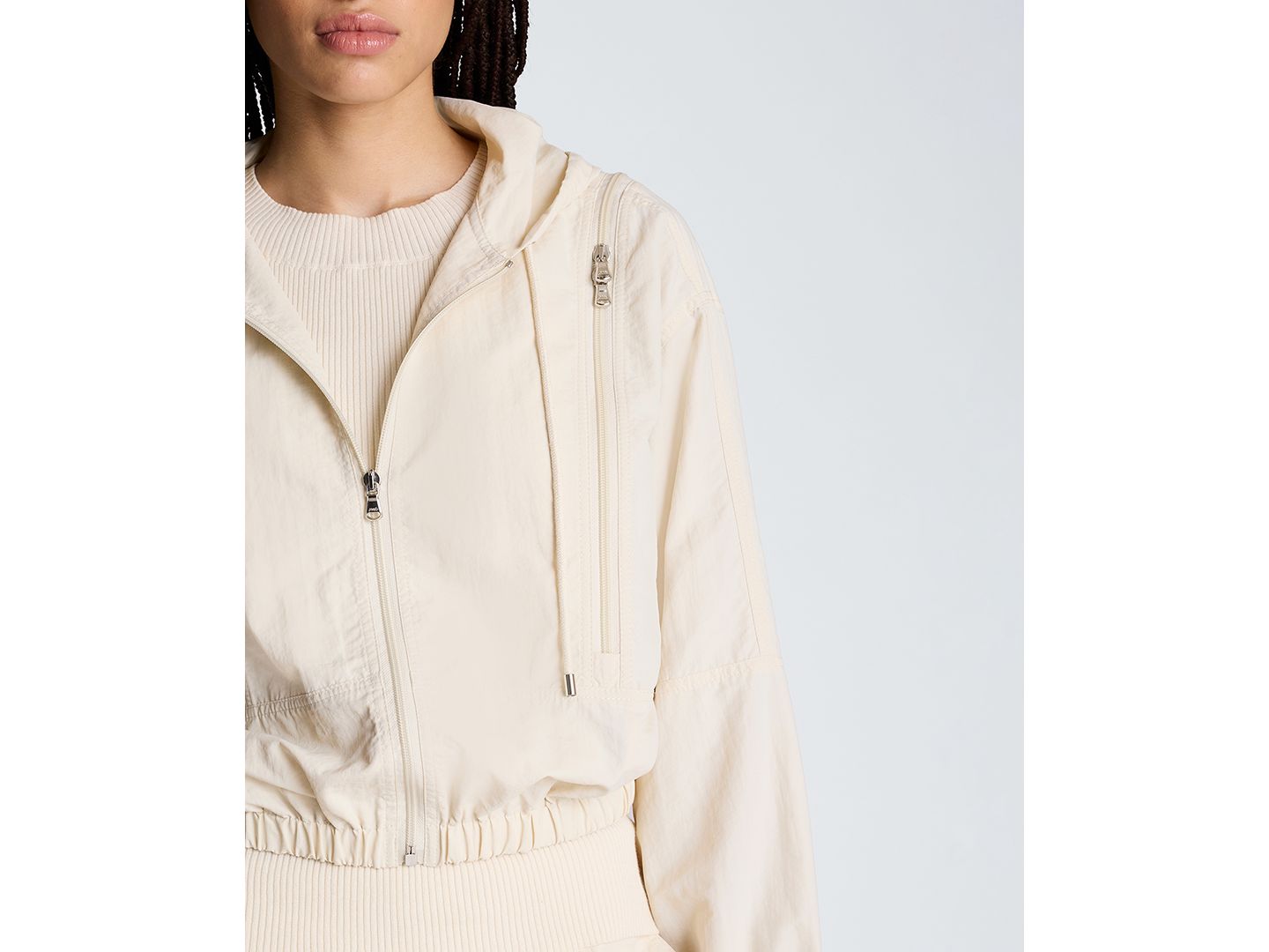 Женское худи Kenneth Cole Zippered Long-Sleeve, цвет: Устричный — фото 4