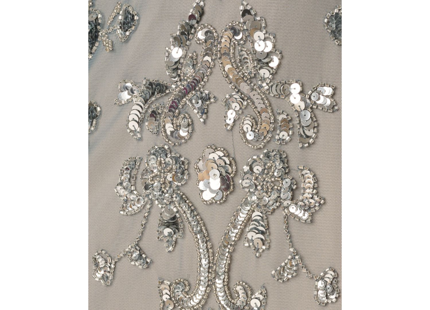 Women's Beaded Cape-Sleeve Gown