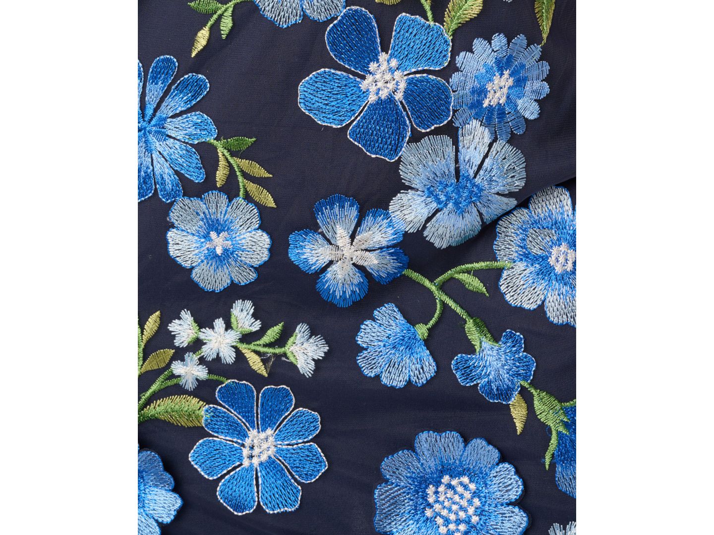 Женское платье Adrianna Papell Embroidered Dolman-Sleeve V-Neck, цвет: Синий разноцветный — фото 4