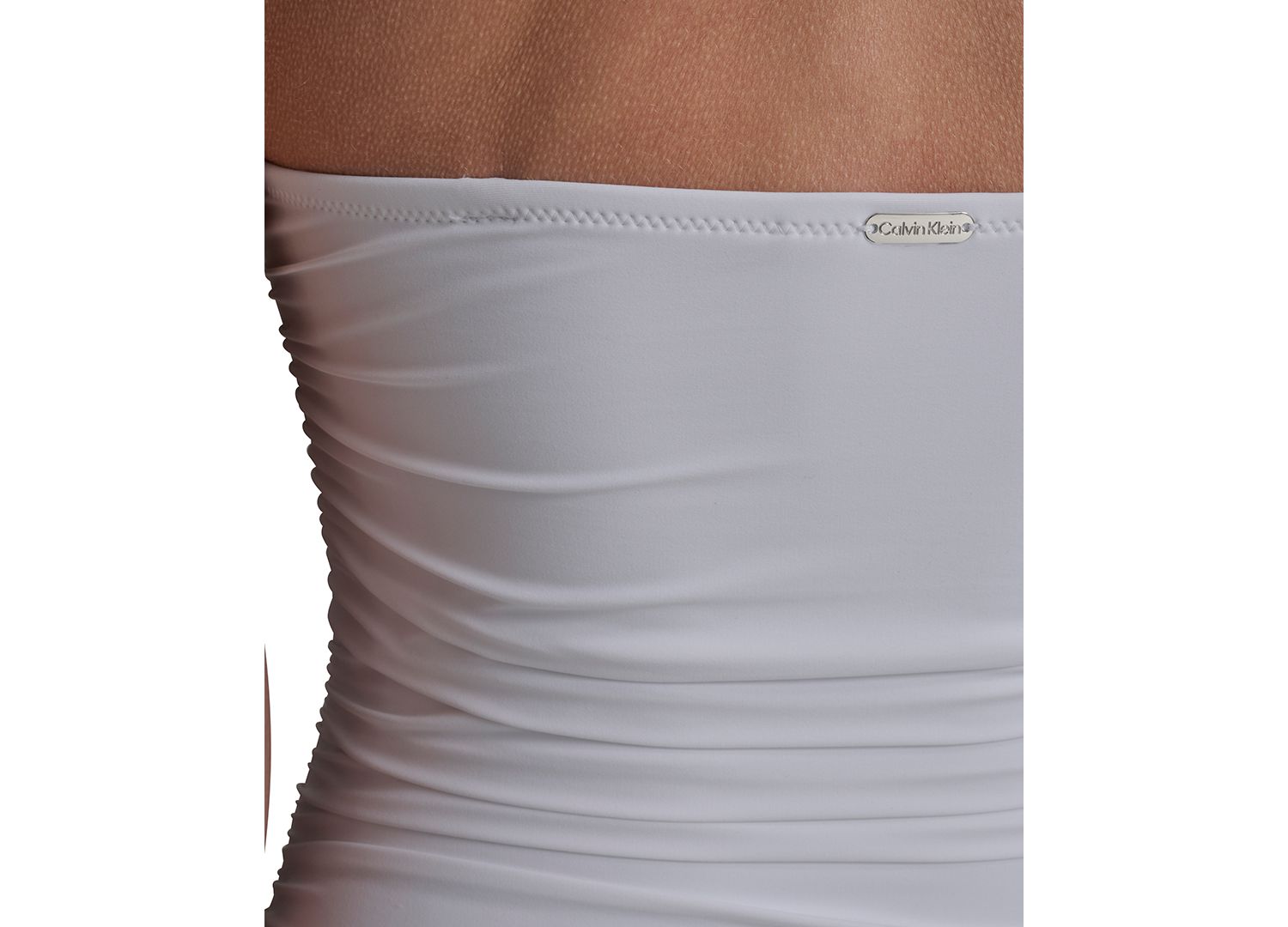 Women's Shirred Bandeau Neck One-Piece Swimsuit