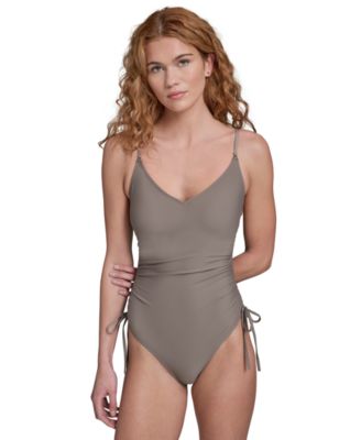 Women's V-Neck One-Piece Swimsuit