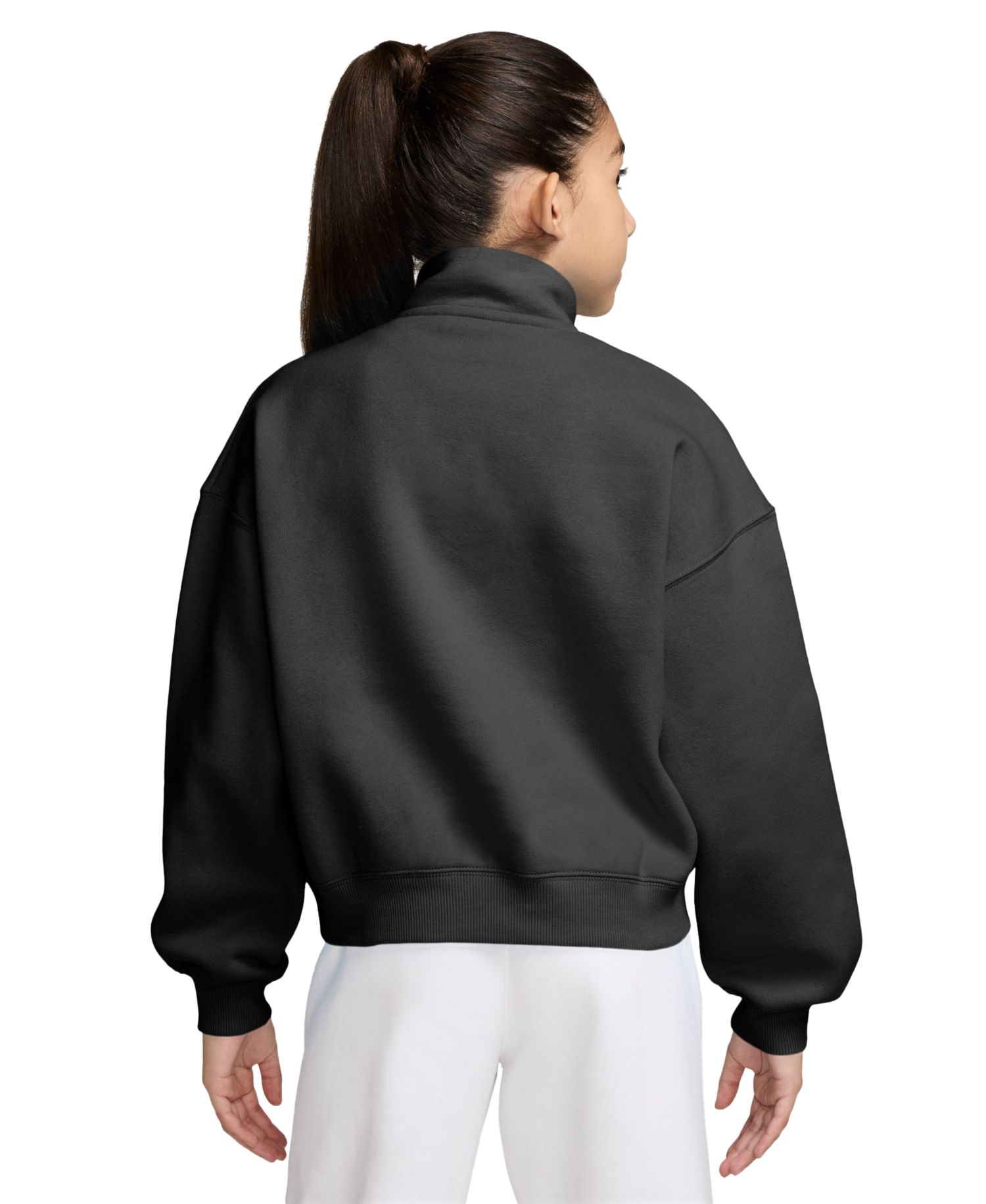 Girls' 7-16 Sportswear Studio Fleece Oversized Quarter-Zip Sweatshirt