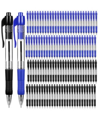 Retractable Ballpoint Pen Medium Point Click Grip 200 Pack