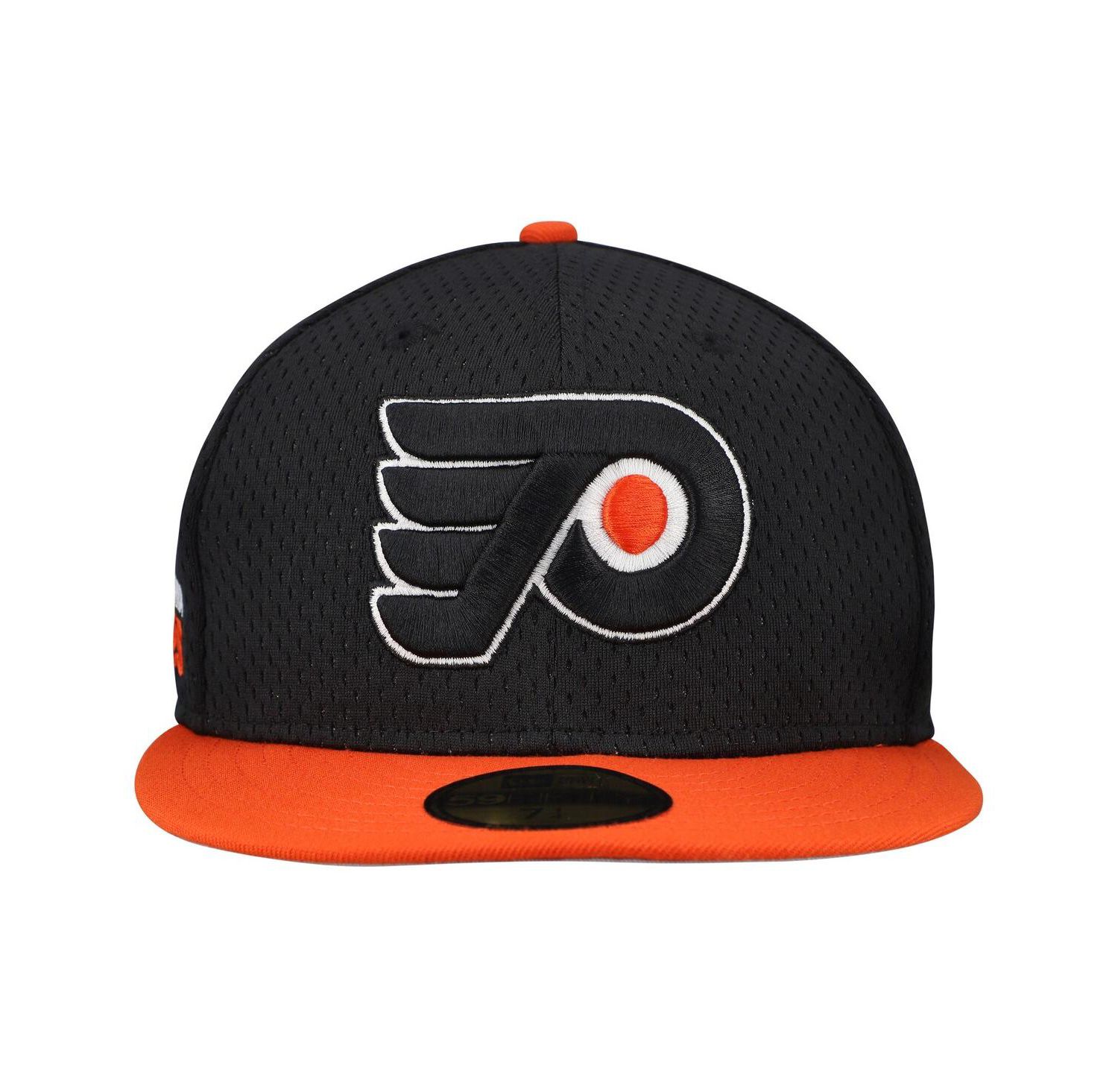 Men's Black/Orange Philadelphia Flyers Mesh Crown Two-Tone 59FIFTY Fitted Hat