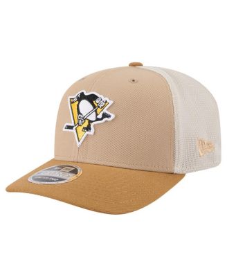 Men's Tan/Light Brown Pittsburgh Penguins Two-Tone Trucker 9SEVENTY Stretch Snap Adjustable Hat