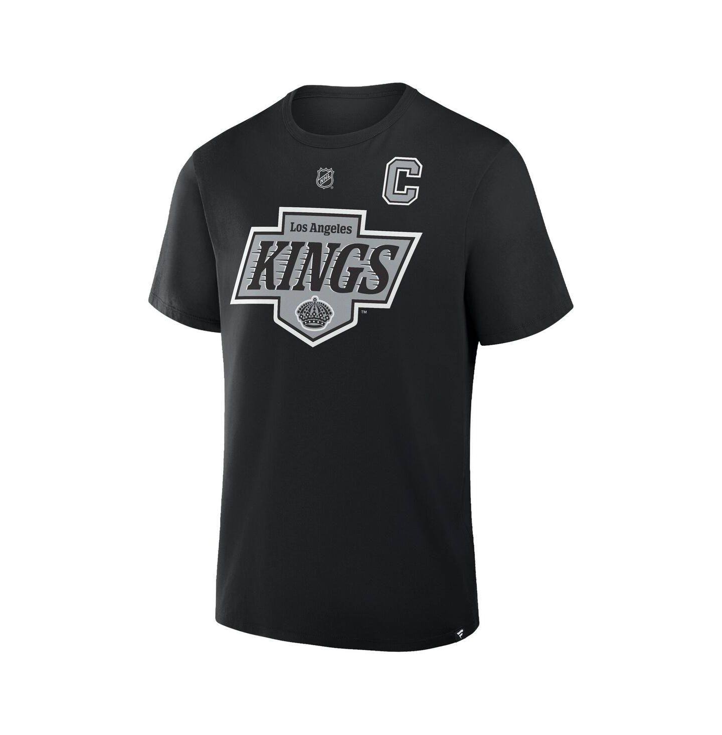 Мужская футболка Fanatics Anze Kopitar Black Los Angeles Kings Authentic Stack Name & Number — фото 3