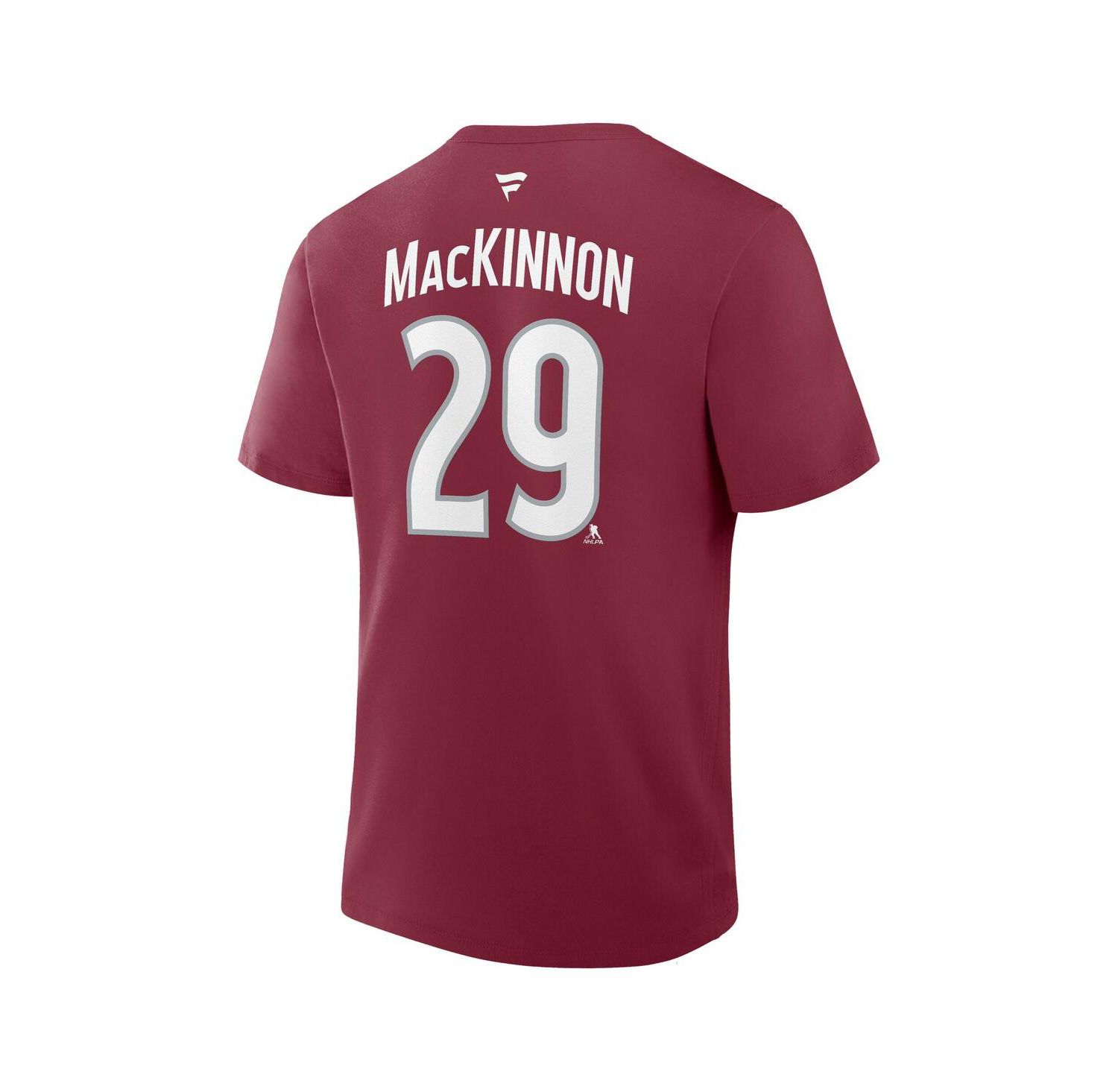 Men's Nathan MacKinnon Burgundy Colorado Avalanche Authentic Stack Name & Number T-Shirt