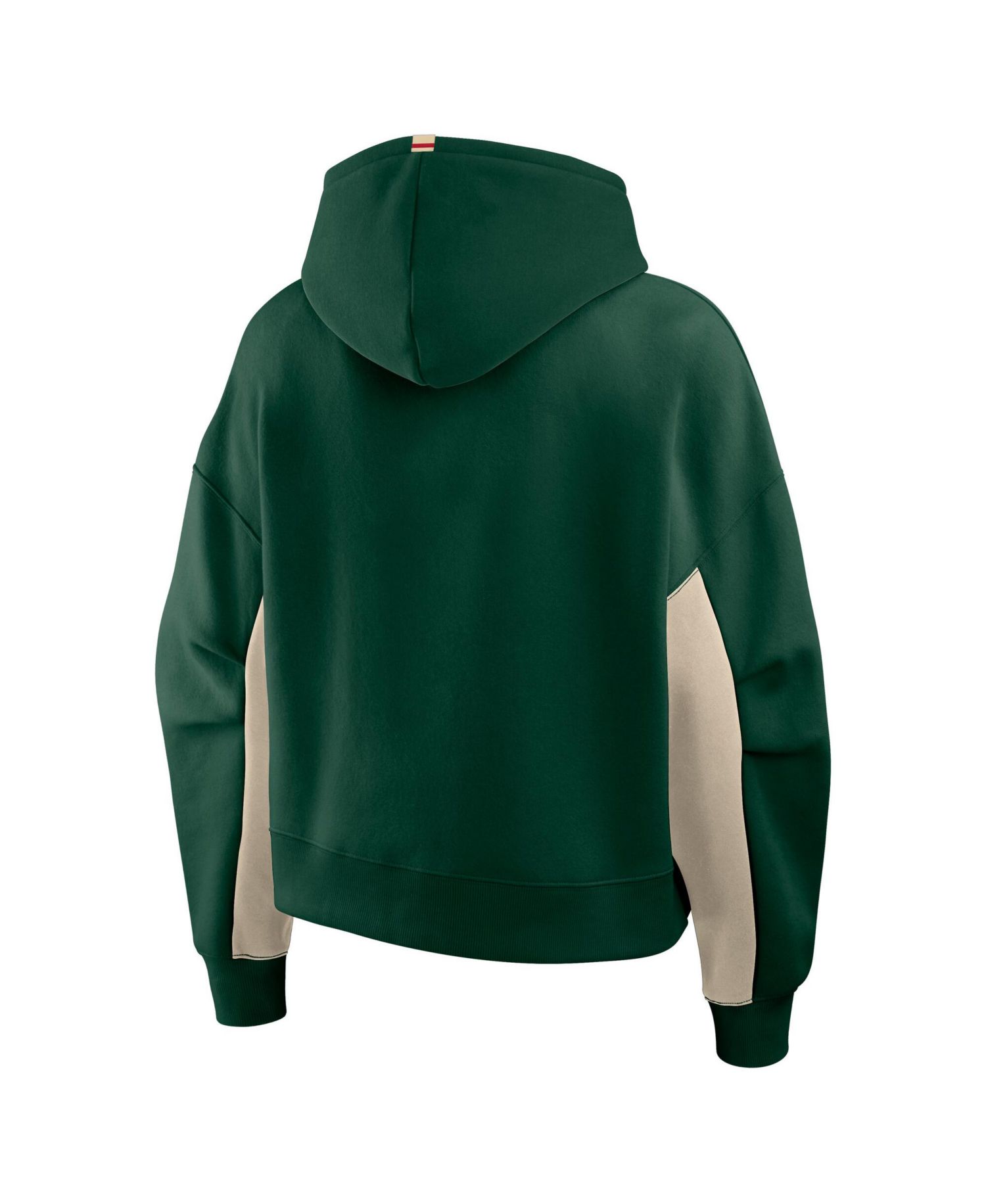Women's Green Minnesota Wild Back Check Boxy Hoodie