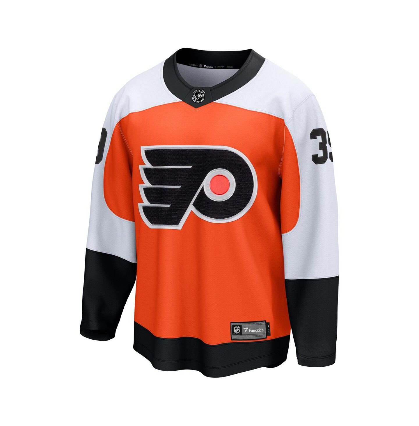 Мужской топ Fanatics Matvei Michkov Orange Philadelphia Flyers Home Premier Breakaway Player Jersey — фото 3