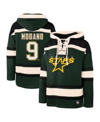 Men's Mike Modano Green Dallas Stars Retired Player Name & Number Lacer Pullover Hoodie