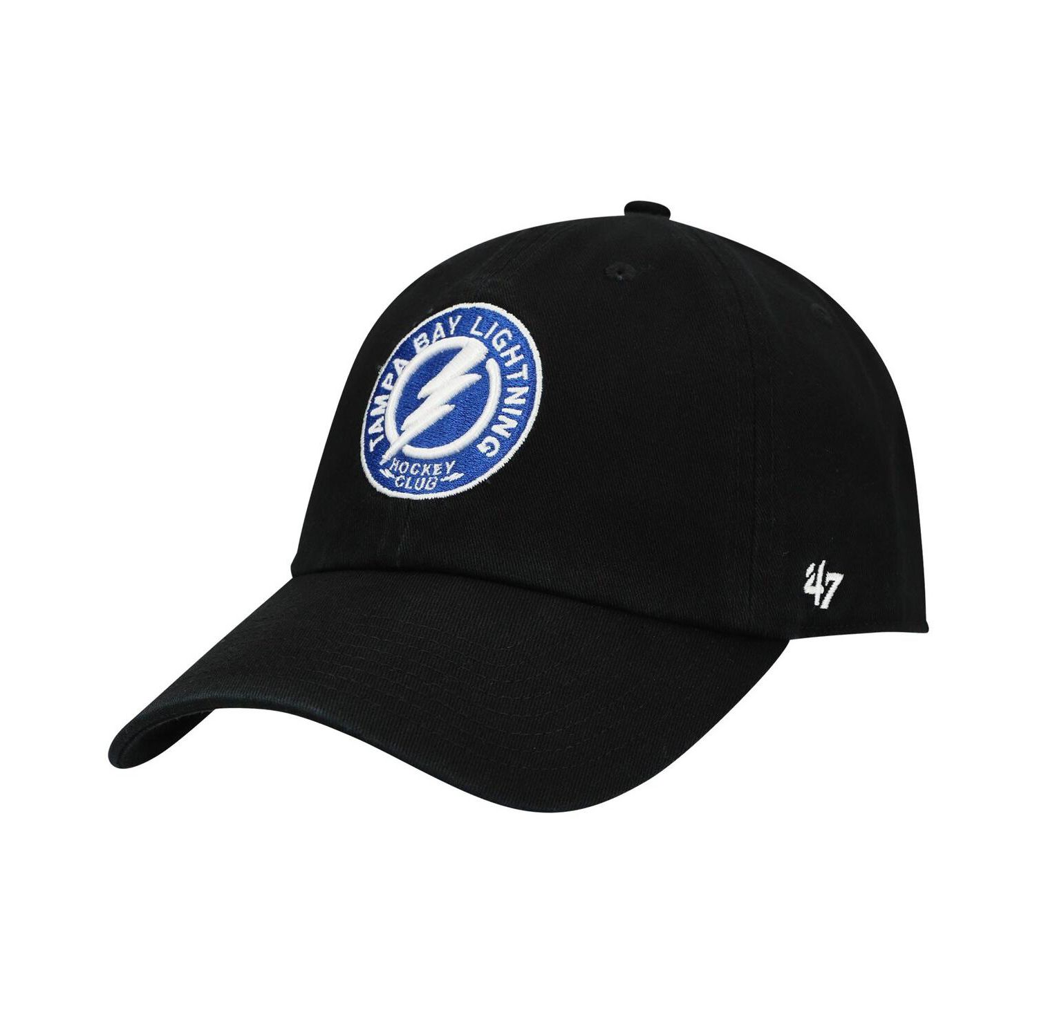 Men's Black Tampa Bay Lightning Team Clean Up Adjustable Hat