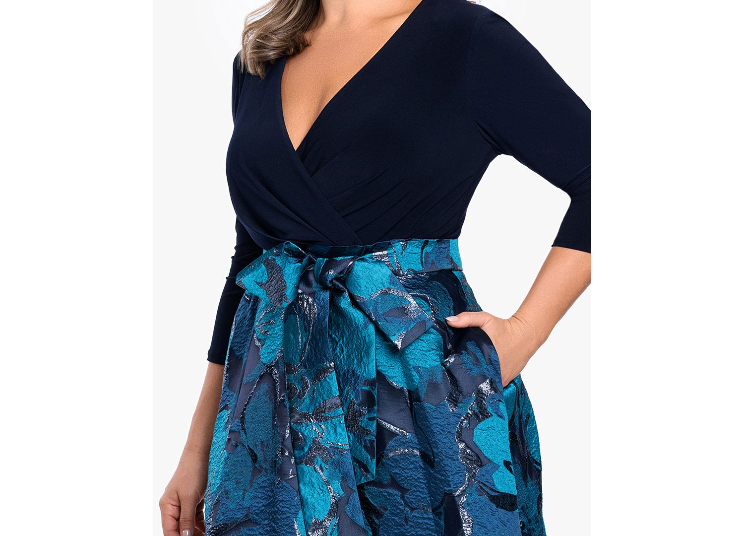 Plus Size V-Neck Gown