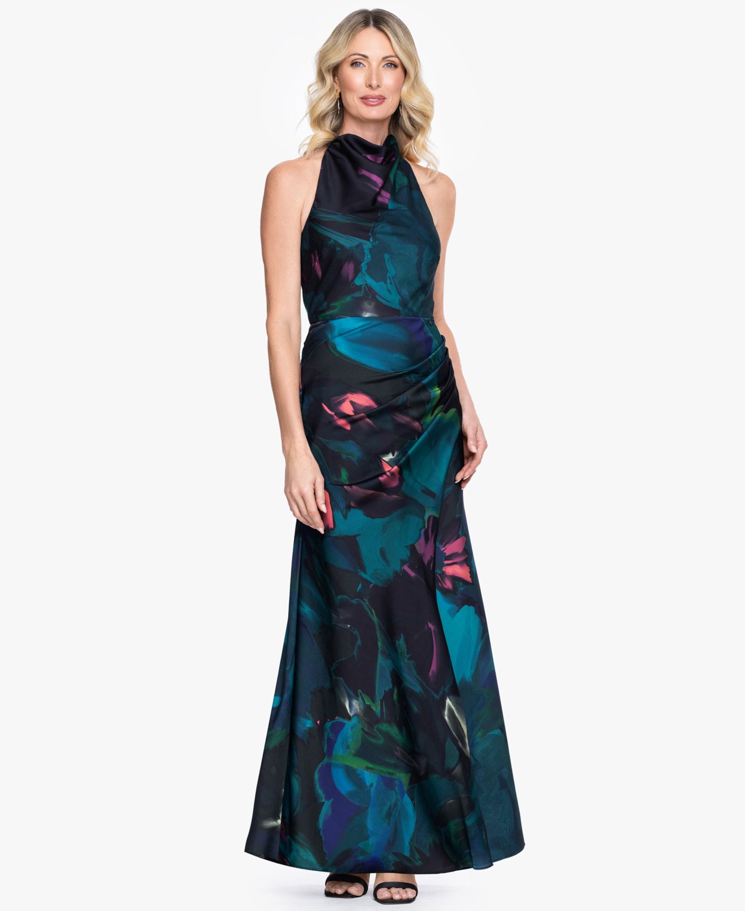 Petite Sleeveless Halter Neck Gown