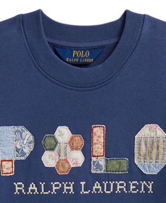 Polo Ralph Lauren Girls' 2T-6X Patchwork-Logo French Terry