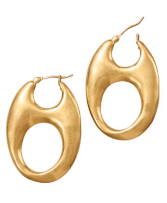Donna Karan 24k Gold-Plated Mariner Drama Hoop Earrings - Gold 95$