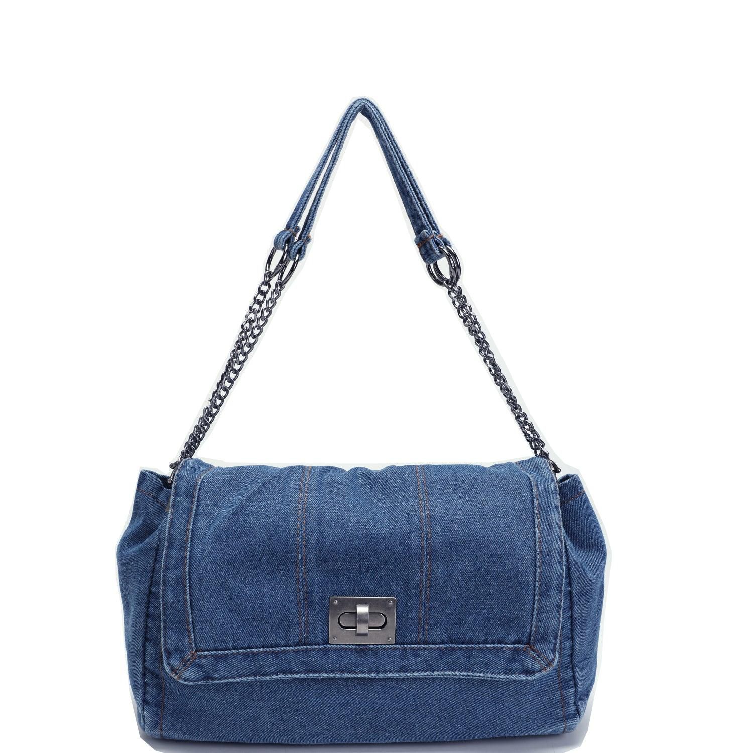 Women's Astra Chain Flap Shoulder Bag, Crossbody Bag, Soft Handbag