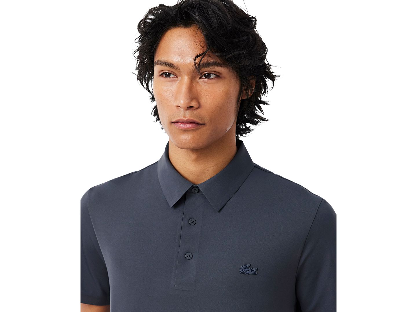 Мужское поло Lacoste Commuter Regular-Fit Polo Shirt, цвет: Графитовый — фото 3