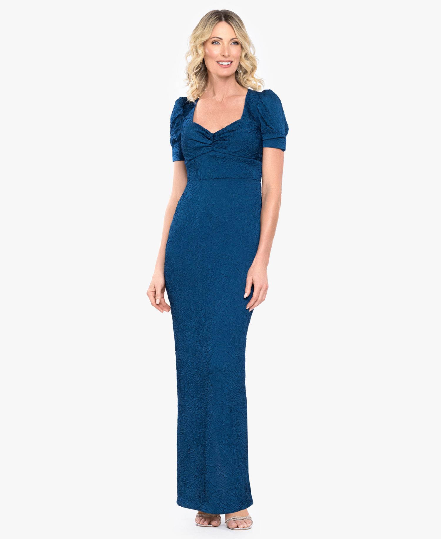 Women's Sweetheart Neck Puff Short-Sleeve Gown