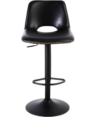 Adjustable Bar Stools Set of 2, Heavy Duty Height Adjustable Bar Chairs - Waxed Leather for Kitchen Island and Counter