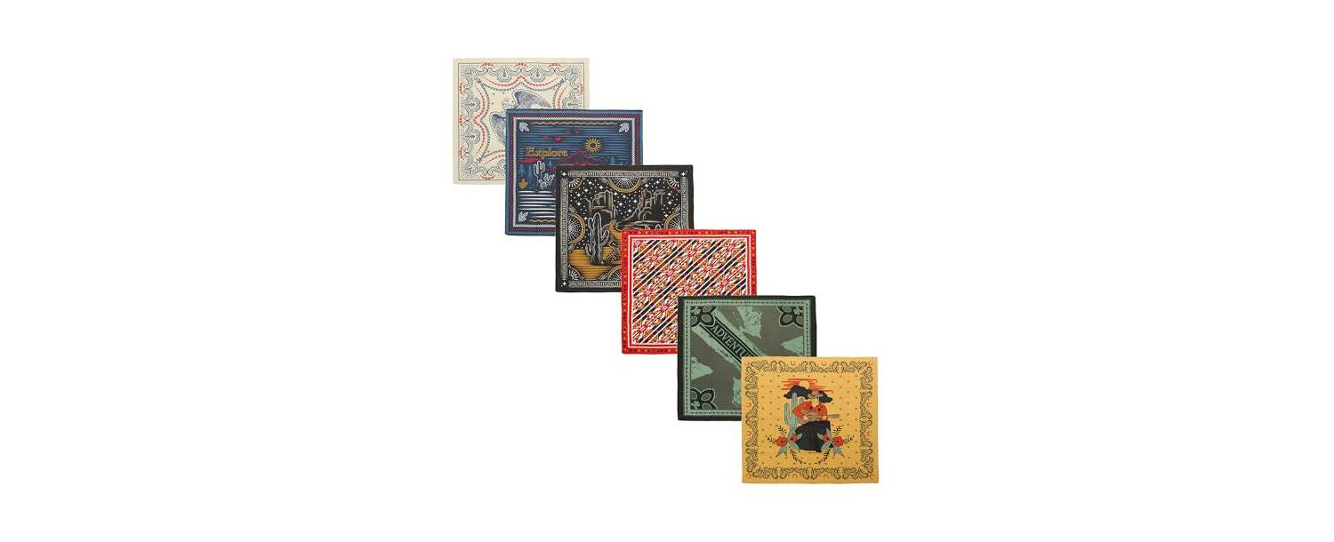 Lightweight Americana 22"x22" 6-Pack Bandana Set