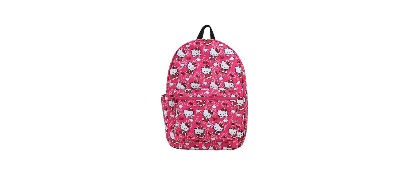 Рюкзак Hello Kitty Toss AOP Pink Ground Travel, цвет: Розовый — фото 9