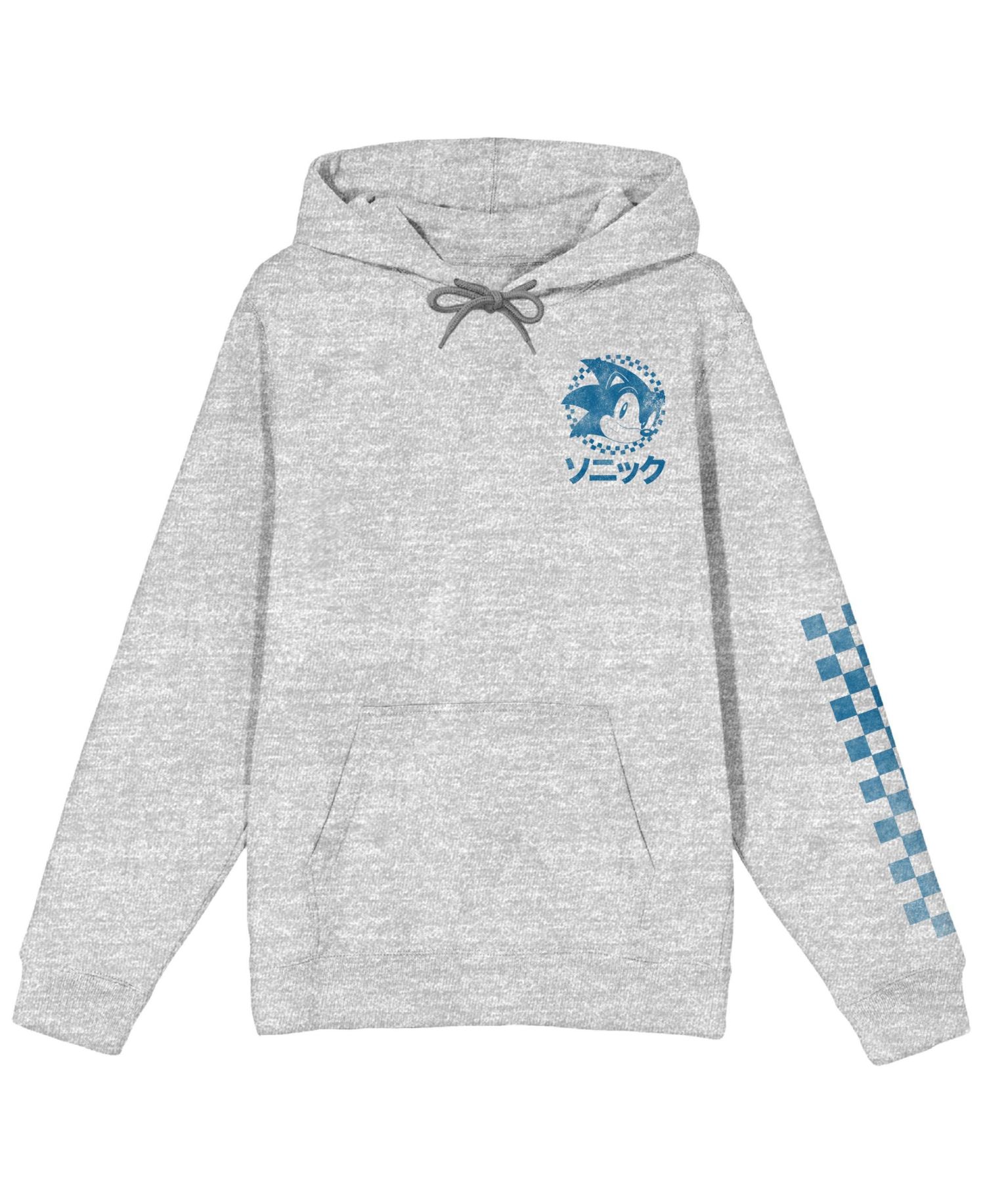 Men's Kanji Text Pullover Hooded Sweatshirt-Small