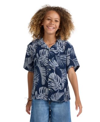 Boys' 5-18 Gauze Camp Short-Sleeve Shirt