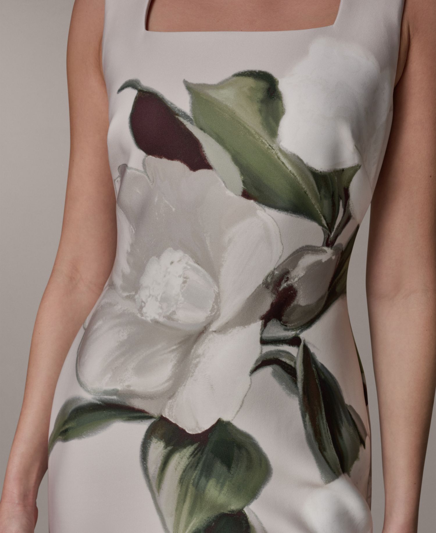 Petite Square Neck Sheath Dress