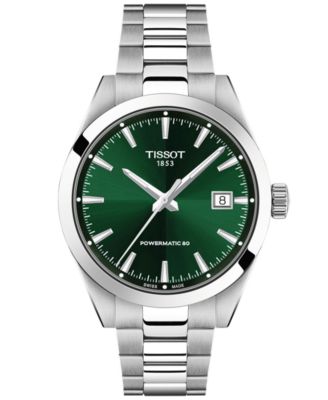Men's Round Silver Stainless Steel Watch 38mm