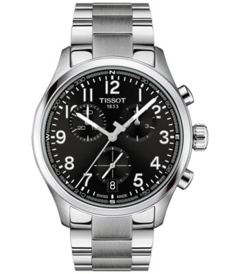 Men's Round Silver Stainless Steel Watch 42mm
