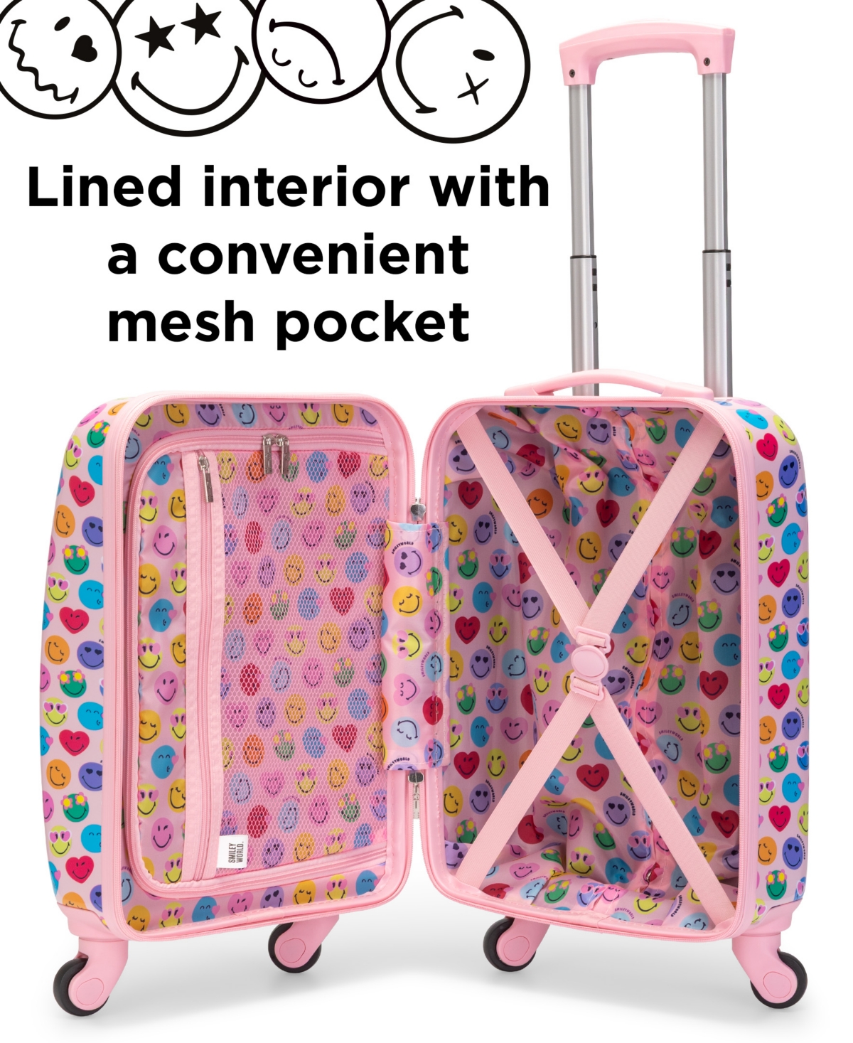 SmileyWorld Smileysaurus Airline Approved Carry-on Suitcase